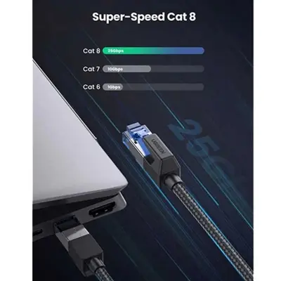 Picture of UGREEN 80433 Cat-8, 5 Meter, Black Network Cable # 80433