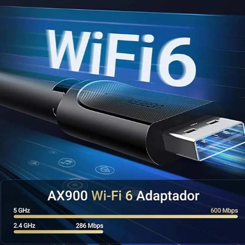 Picture of UGREEN CM763 (35265) AX900 Mbps Dual Band Wi-Fi USB Adapter #35265