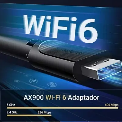 Picture of UGREEN CM763 (35265) AX900 Mbps Dual Band Wi-Fi USB Adapter #35265