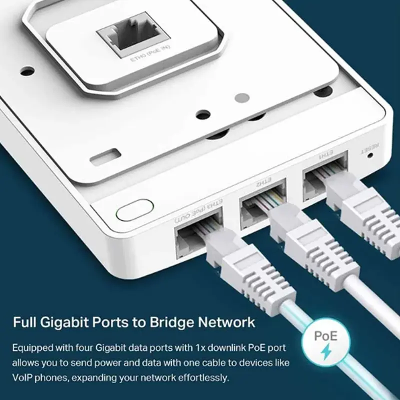 Picture of TP-Link EAP235-Wall OMADA AC1200 Wireless Gigabit Wall Plate Access Point