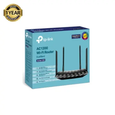 Picture of TP-Link Archer C50 Black AC1200 Wi-Fi Dual Band Router, 4 x 10/100 Mbps Fast Ethernet Ports, Supports MU-MIMO, Beamforming, Guest WiFi, Access Point Mode, IPv6 and Parental Controls