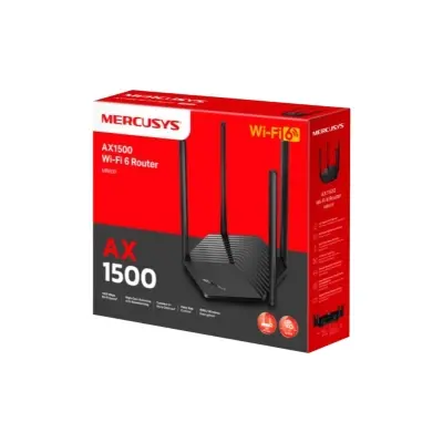 Picture of Mercusys MR60X AX1500 WiFi 6 Router | Dual Band 1500 Mbps Wireless 1.5 Gbps Gigabit Wi-Fi | OFDMA & MU-MIMO | 4× Multi-Directional high-gain Antennas with Beamforming