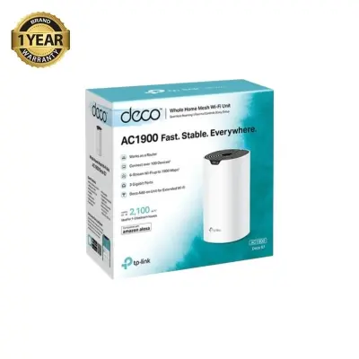 Picture of TP-Link Deco S7 AC1900 1 Pack Whole Home Mesh Wi-Fi System Smart Router 100 Device Capacity 1900 Mbps Dual-Band with Gigabit Ports