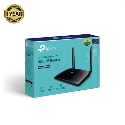 Picture of tp-link archer mr200 ac750 wireless dual band 4g lte router - black