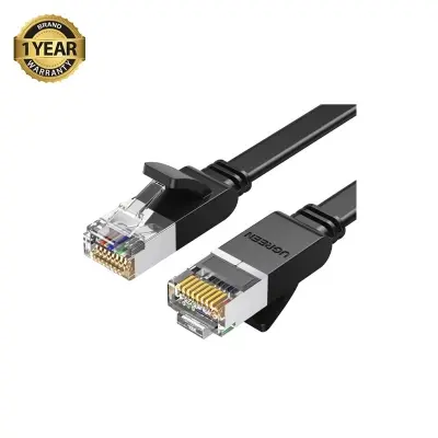 Picture of Ugreen NW101 (50187) Cat-6 U/UTP 5 Meter Black Network Cable # 50187, Flat Patch Cord