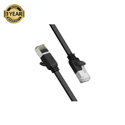 Picture of Ugreen NW101 (50186) Cat-6, 3 Meter, Black Network Cable # 50186, Flat Patch Cord