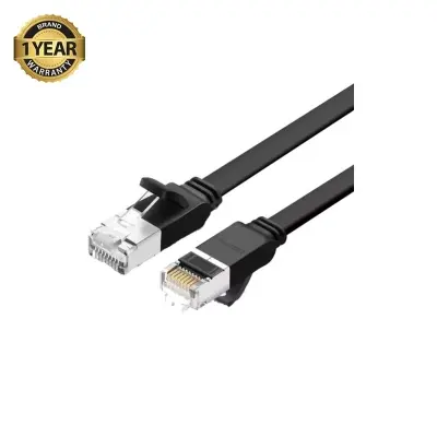 Picture of Ugreen 50185 Cat-6 2 Meter Black Network Cable # 50185, Flat Patch Cord