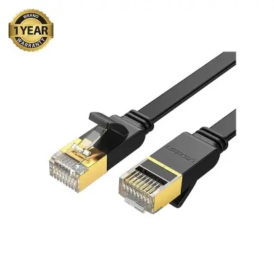 Picture of UGREEN NW106 (11265) Cat-7 U/FTP 10 Meter Black Network Cable # 11265, Flat Patch Cord