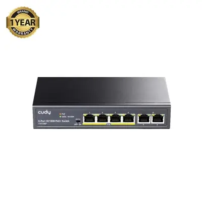 Picture of Cudy FS1006P 6 Port 10/100Mbps PoE+ Unmanaged 4 PoE+ Switch with 2 Uplink Port