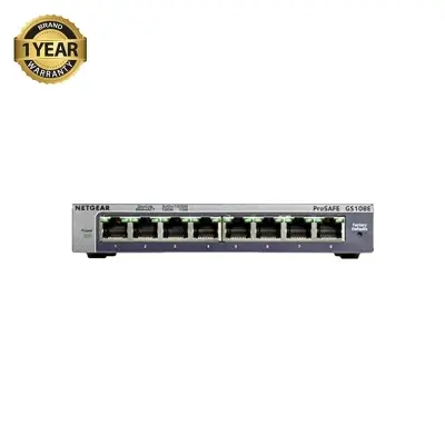 Picture of Netgear GS108E 8-Port Gigabit Plus Managed Desktop Switch