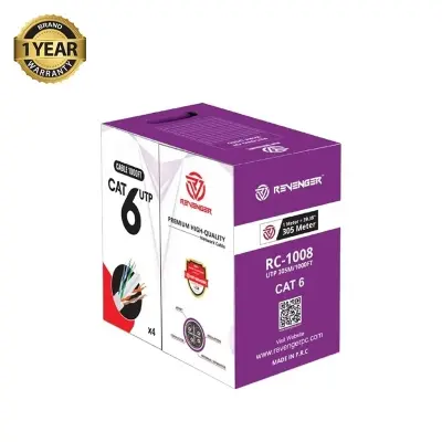 Picture of Revenger RCAT-6, 305 Meter, White Network Cable #RC-1008