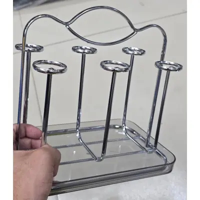 Picture of Stainless Steel Glass Holder Stand (6 Slots)