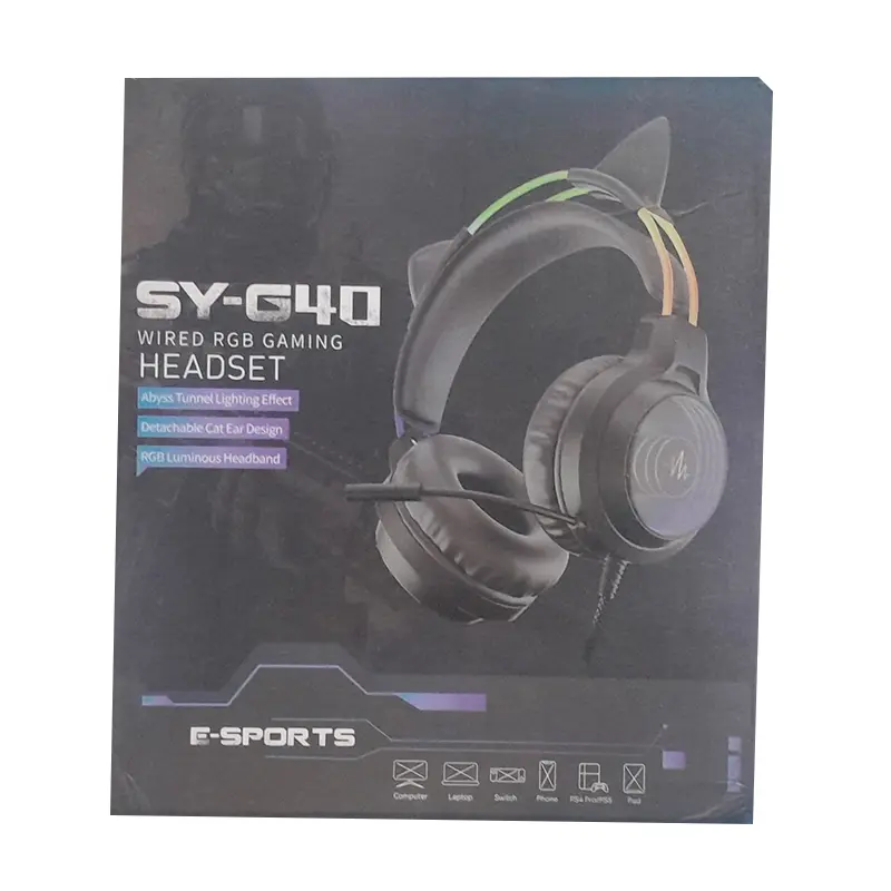 Picture of Sy-G40 Wired RGB Gaming Headset Chinese Version(Black)