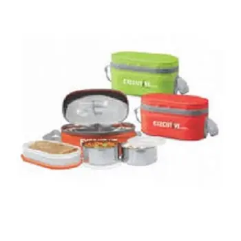 Picture of Milton Executive Lunch Box Soft Insulated Tiffin Box (2 SS Container,1 Microwave Safe Container)(Mixed)