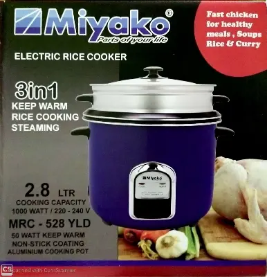 Picture of Miyako 2.8 LTR Double Pot Rice Cooker MRC-528YLD(Multicolor)
