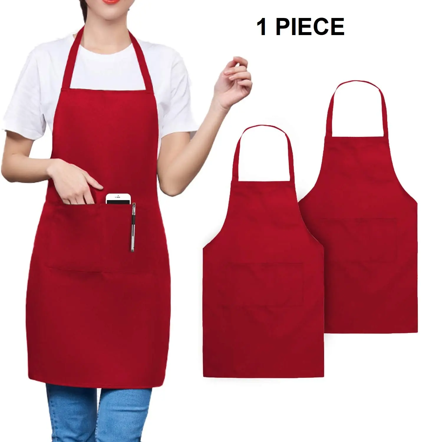 Picture of Kitchen Apron Size 26X32 Inches (Mixed colors)(Multicolor)