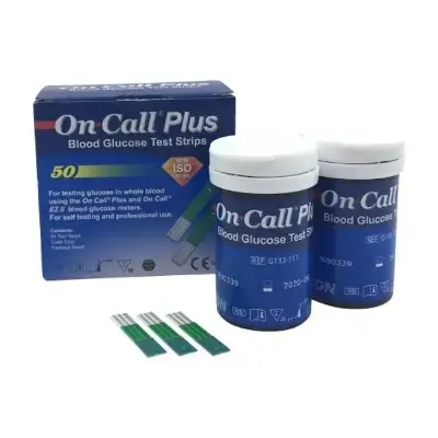 Picture of ON CALL PLUS Blood Glucose Test Strips 50 Pcs