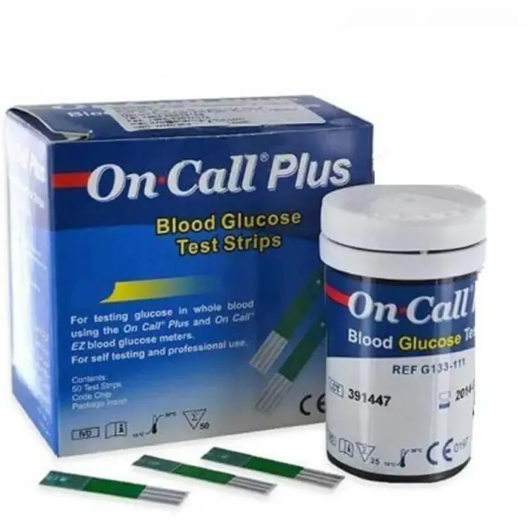 Picture of ON CALL PLUS Blood Glucose Test Strips 50 Pcs