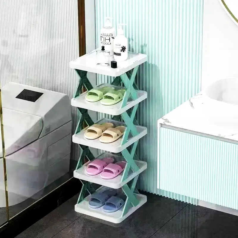 Picture of Multi-functional household foldable shoe cabinet, home balcony toy foldable storage(Multicolor)