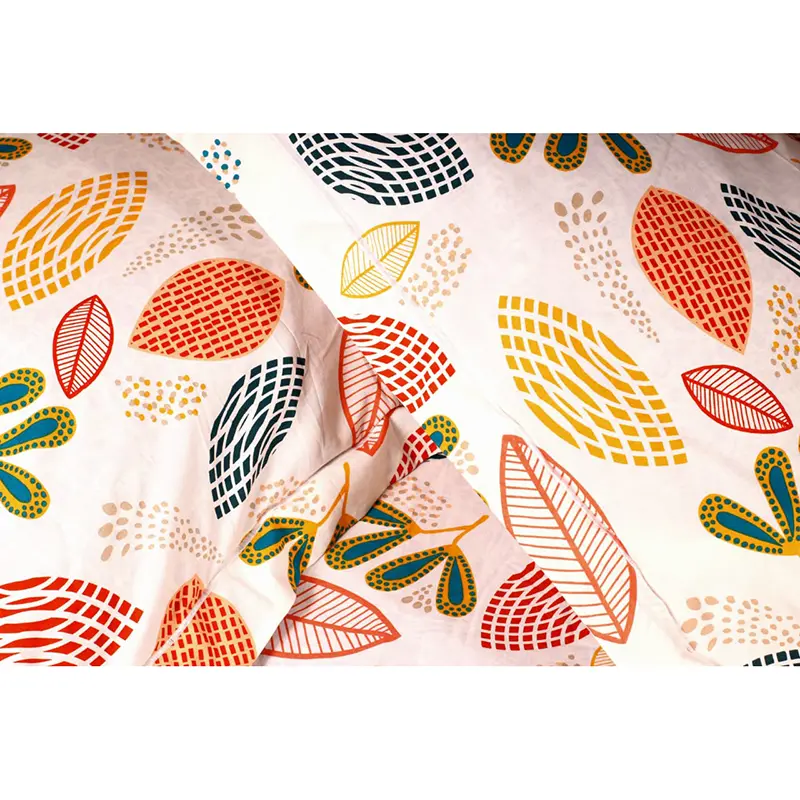 Picture of 100% Premium Cotton Bedsheet.  Set Includes 1 Bedsheet and 2 Pillow Covers