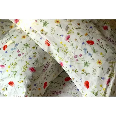 Picture of 100% Premium Cotton Bedsheet.  Set Includes 1 Bedsheet and 2 Pillow Covers