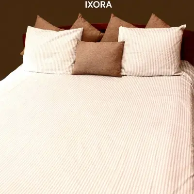 Picture of 100% Premium Cotton Bedsheet.  Set Includes 1 Bedsheet and 2 Pillow Covers