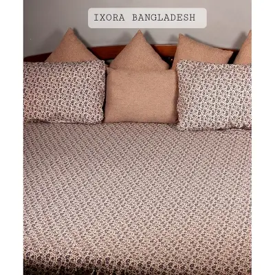 Picture of 100% Premium Cotton Bedsheet.  Set Includes 1 Bedsheet and 2 Pillow Covers