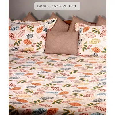 Picture of 100% Premium Cotton Bedsheet.  Set Includes 1 Bedsheet and 2 Pillow Covers