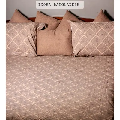 Picture of 100% Premium Cotton Bedsheet.  Set Includes 1 Bedsheet and 2 Pillow Covers