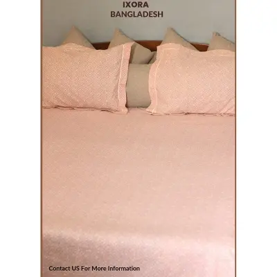 Picture of 100% Premium Cotton Bedsheet.  Set Includes 1 Bedsheet and 2 Pillow Covers