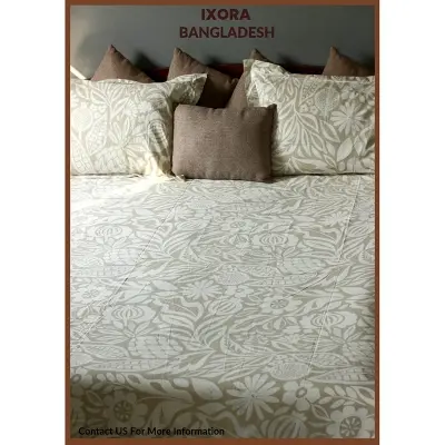 Picture of 100% Premium Cotton Bedsheet.  Set Includes 1 Bedsheet and 2 Pillow Covers
