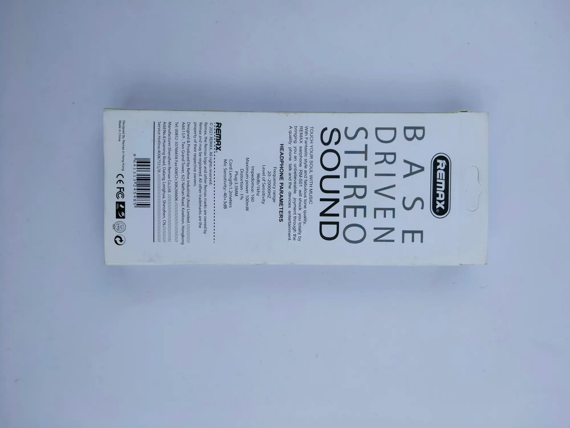 Picture of Remax RM 501 In-Ear Earphone Stereo Headset Metal Body - Black