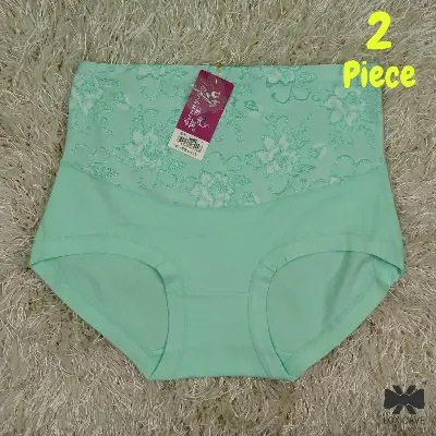 Picture of 2 Pieces 2 Color  Loxicave Imported Premium Panty Stylish panty cotton panty comfortable panty flower print panty BAPA01 - Multicolor