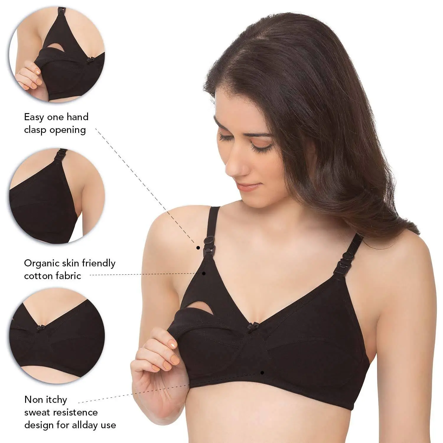 Picture of 2 Pack 2 Color Loxicave Maternity Bra UndBraMat01