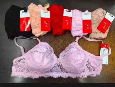 Picture of combo 4 peace soft premium quality net bra for women - Multicolor