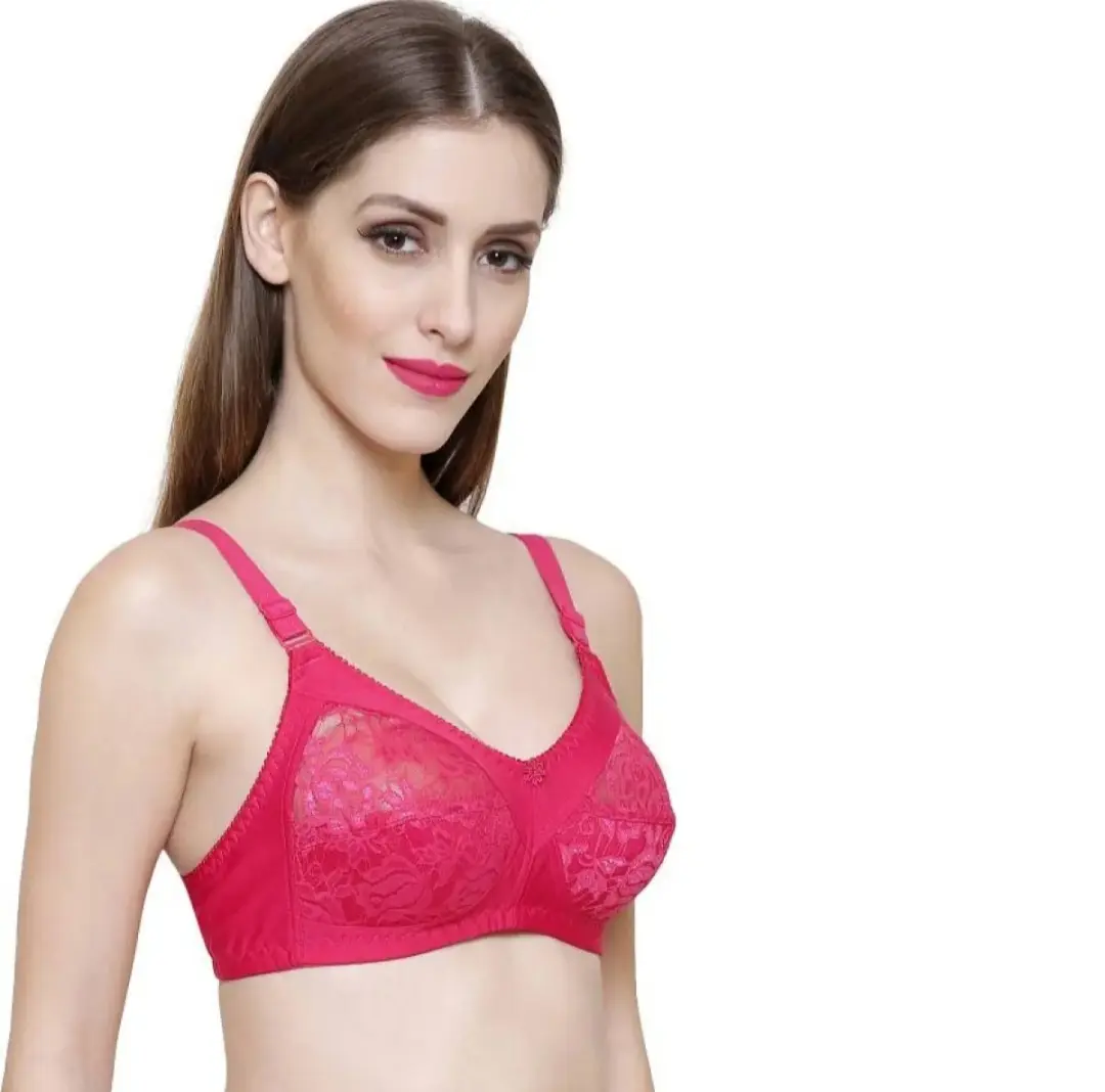 Picture of 1 peace stretchable comfort soft cotton bra - Multicolor