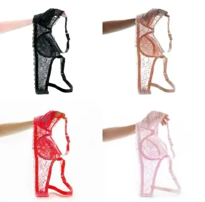 Picture of 4 peace export quality deluxe comfortable AC net bra for women - Multicolor