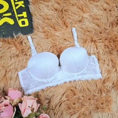Picture of Skin Colour Soft Comfortable Net Paded Foam Bra for Sexy Women and Girls