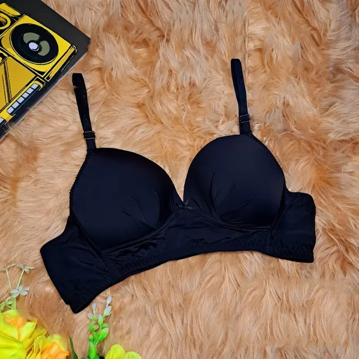Picture of 4 peace premium quality soft comfortable non paded bra for women - Multicolor