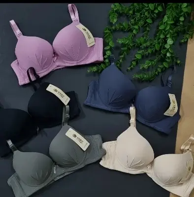 Picture of 4 Cotton Foam Bra | Wireless Bra For Women | multicolor Solid Color - Multicolor