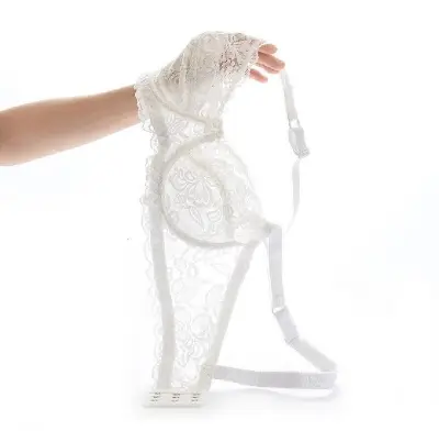 Picture of 4 peace Women's Sheer Lace Net Bra, Transparent, Soft, No Pads, - Multicolor