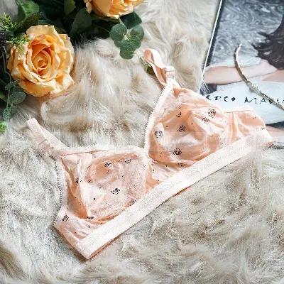 Picture of "100% Cotton Comfortable Non-Padded LIKE ME PRINT  Bra for Women – Soft Everyday Wear | Daraz Best Price"