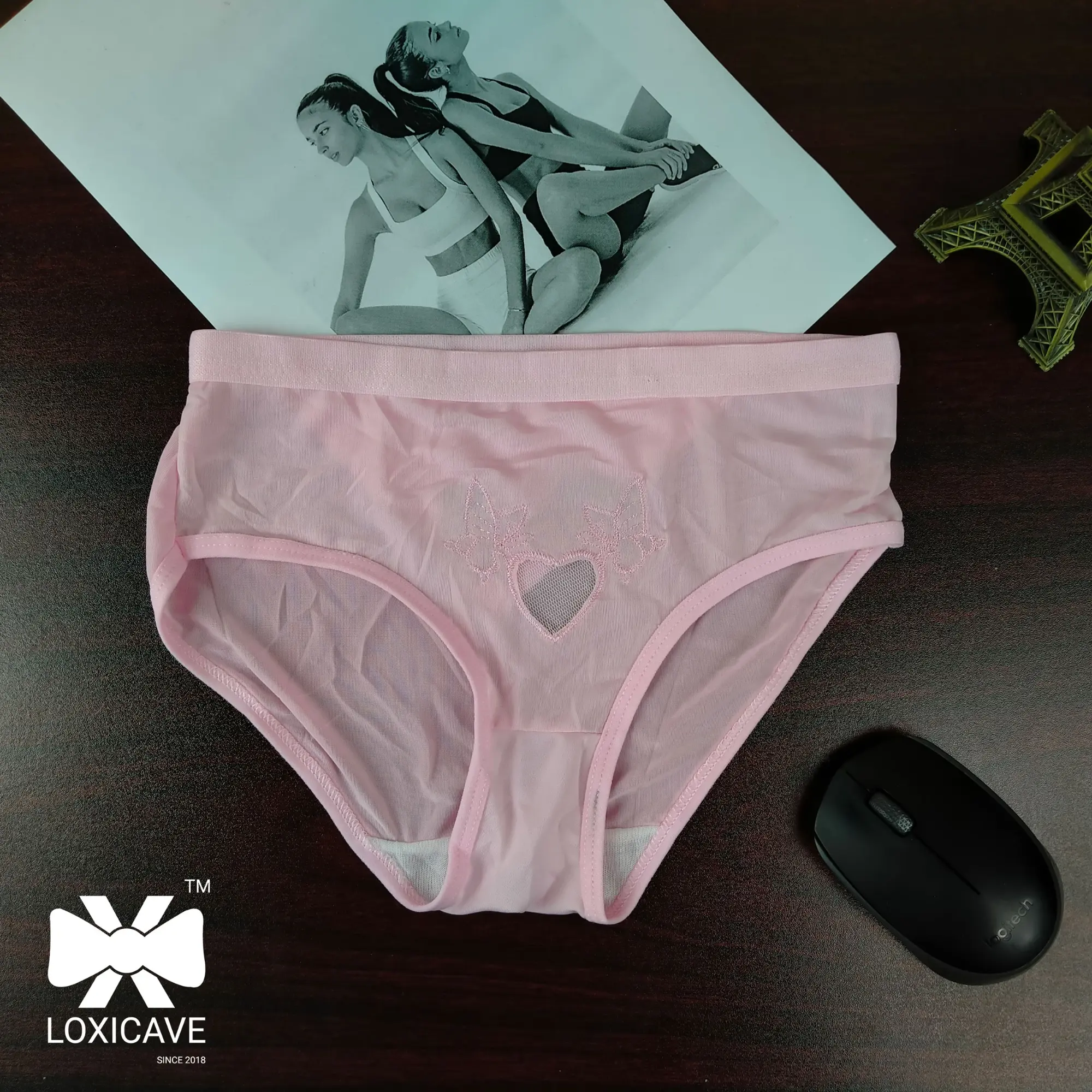 Picture of 2 Pieces 2 Color China Imported Premium Love Panty Stylish panty cotton panty comfortable panty flower print panty - Multicolor