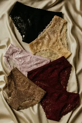 Picture of 4 peace 4 color imported china   stylish flower lace panty - Multicolor