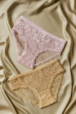 Picture of 4 peace 4 color imported china   stylish flower lace panty - Multicolor