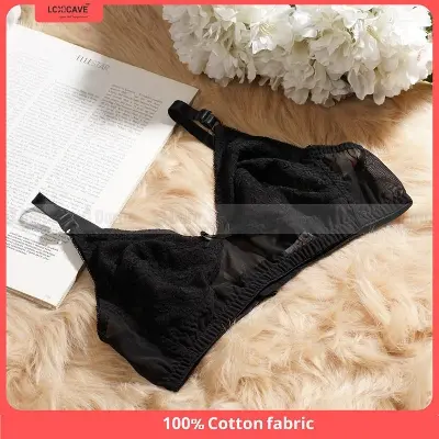 Picture of 4 Pack 4 Color Loxicave Standard AC Net All Over Lace Wirefree Bra Underwired Cotton bra - Multicolor