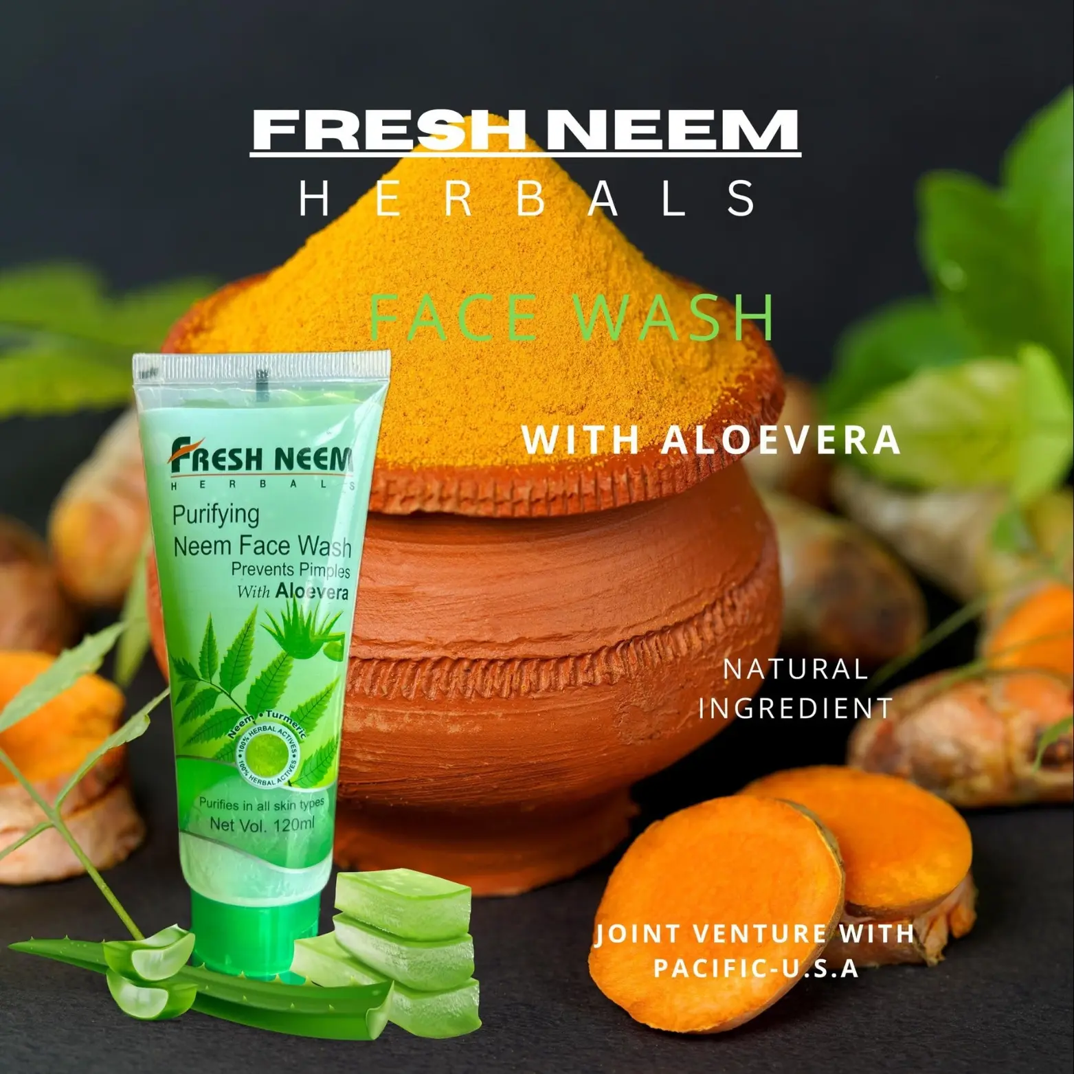 Picture of Halal Neem Face Wash | Natural Purity for Healthy, Radiant & Beautiful Skin - Green