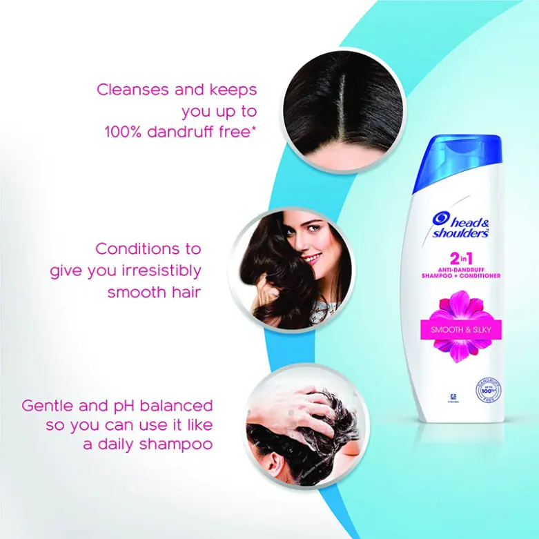 Picture of Head Shoulders Anti Dandruff 2 in 1 Smooth and Silky Shampoo + Conditioner 400 ML