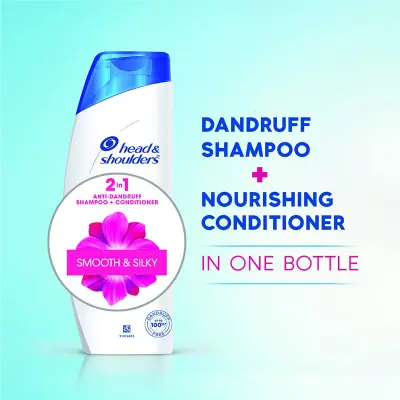 Picture of Head Shoulders Anti Dandruff 2 in 1 Smooth and Silky Shampoo + Conditioner 400 ML