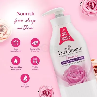Picture of Updated new look International Malaysian product Enchanteur Romantic BODY LOTION used for male/female - 500 ml